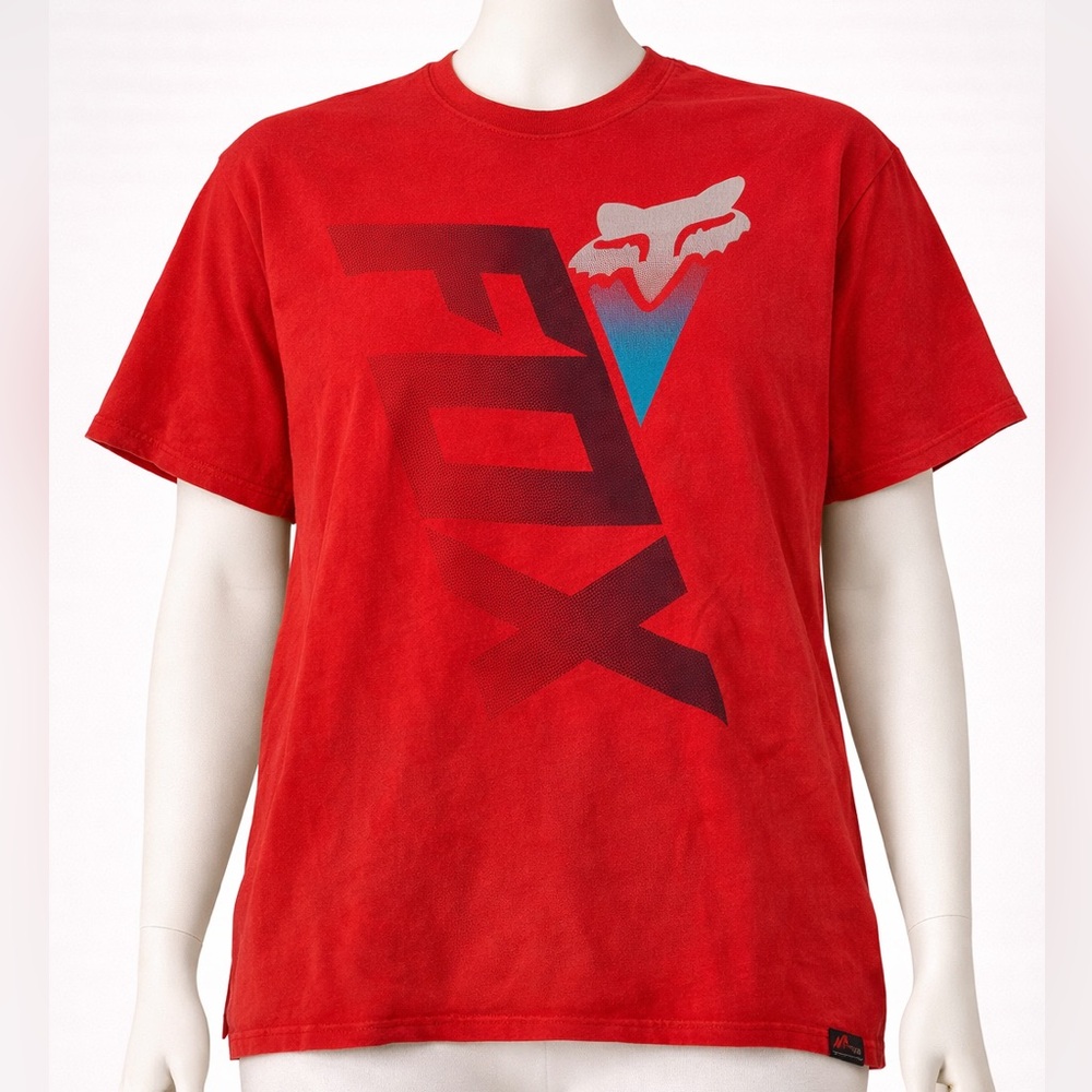 Fox Vibrant Red Tee with Logo